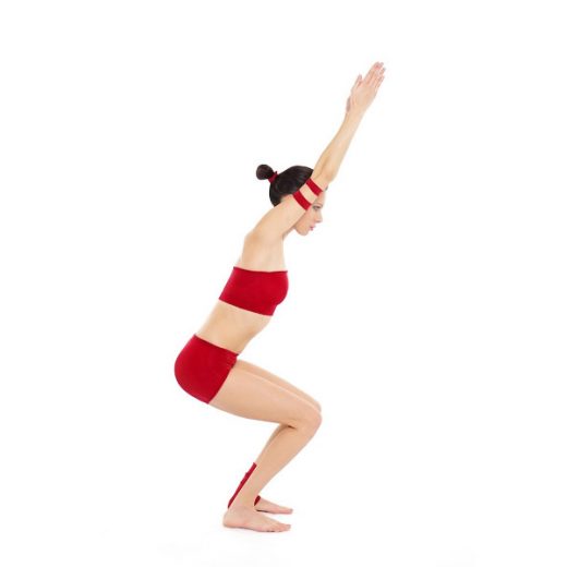 Utkatasana postura de silla